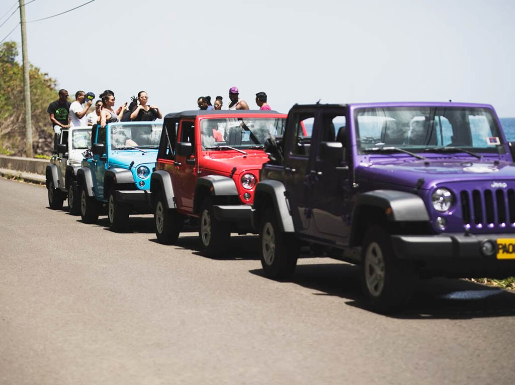 UTV throwing mud on off-road trail